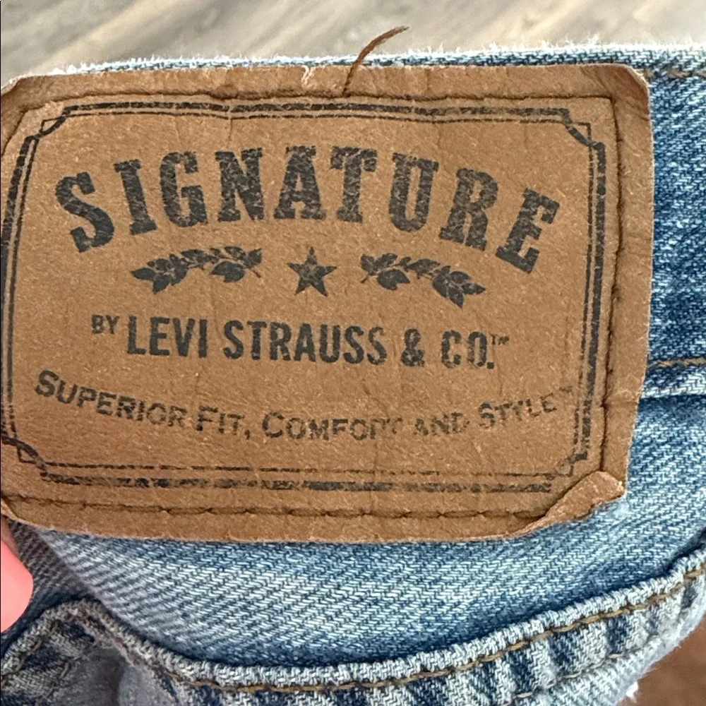 Levi's Light Blue Straight Jeans with Distressed Details